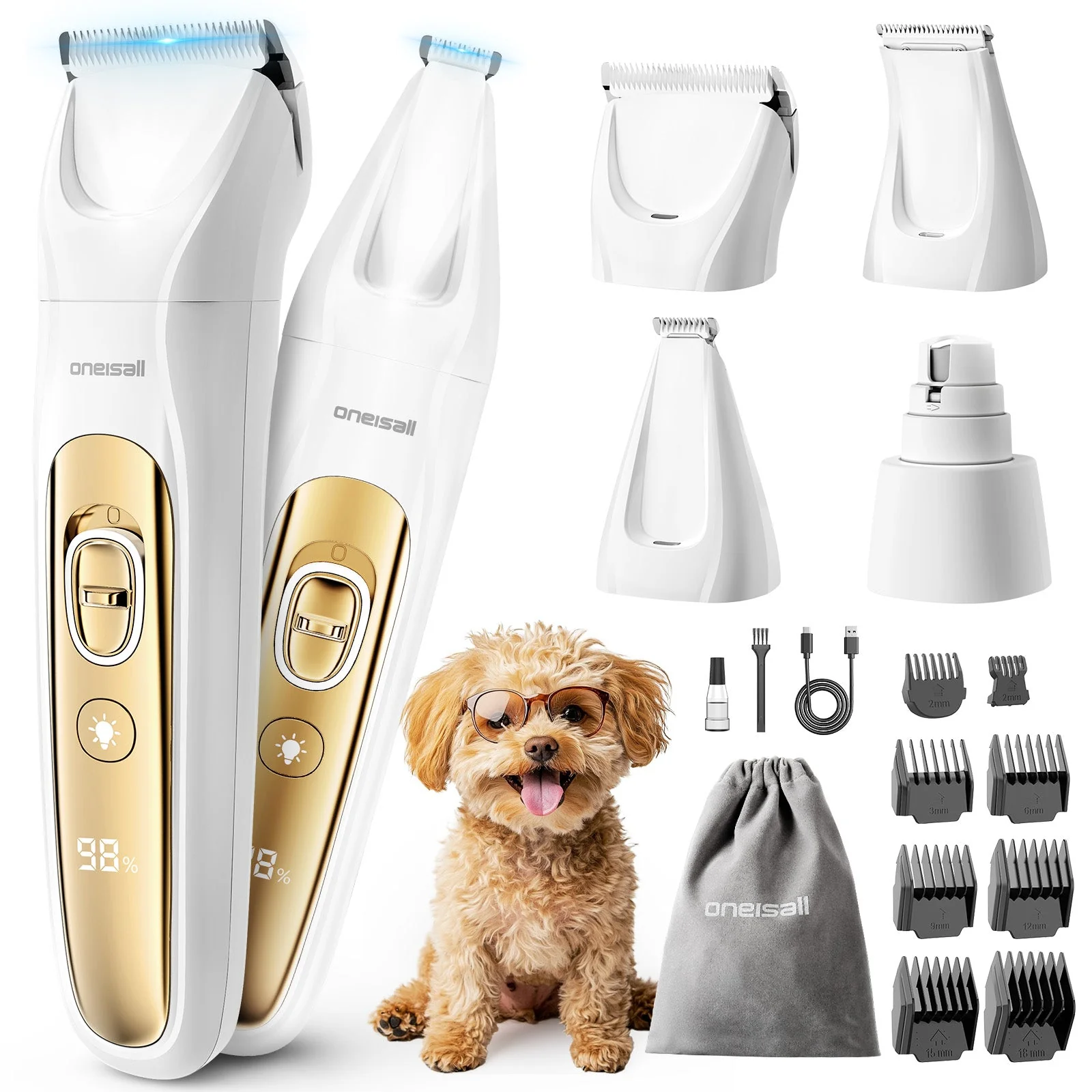 Oneisall FC10 4-in-1 Cordless Multi-Functional Pet Clippers - Image 11