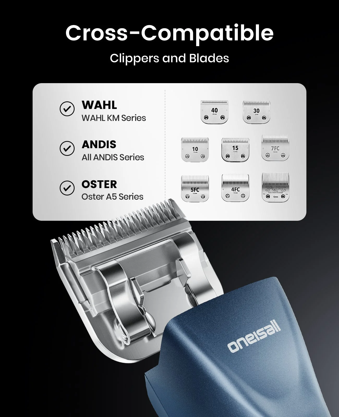 Oneisall Cordless Professional Dog Grooming Clippers Upgrade - Image 6