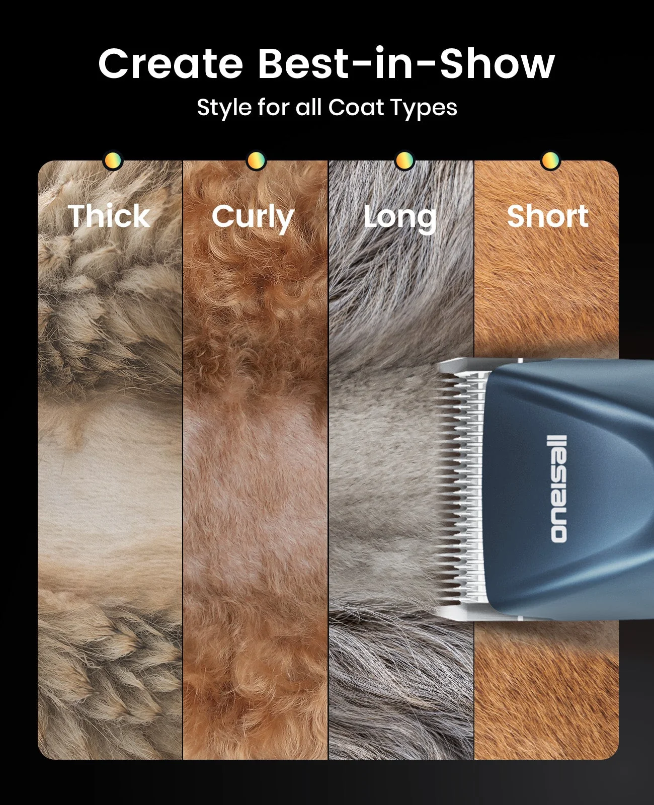 Oneisall Cordless Professional Dog Grooming Clippers Upgrade - Image 8