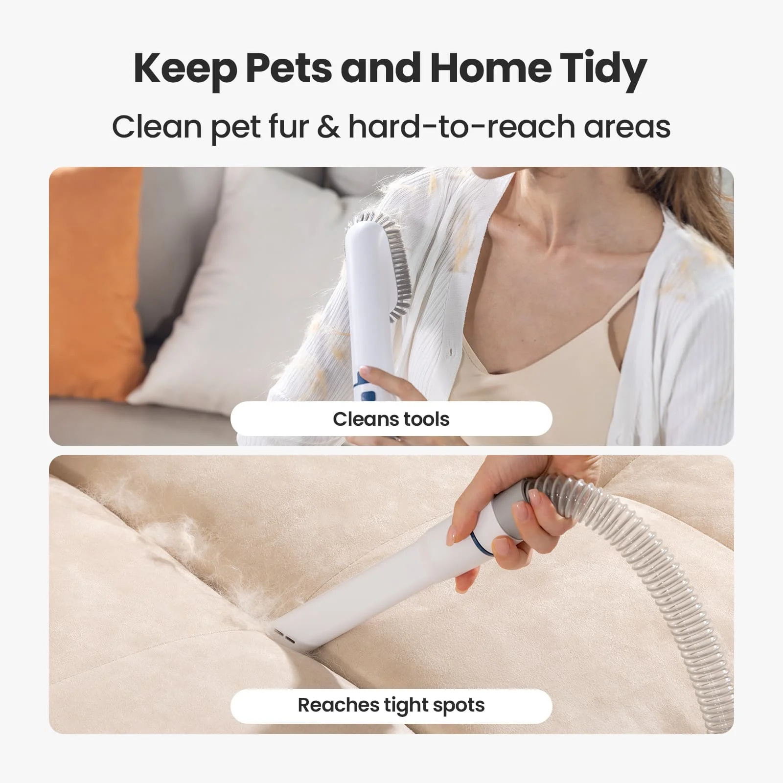 Oneisall LM2 Pet Grooming Vacuum Kit & 3 Blades Replacement Set - Image 6