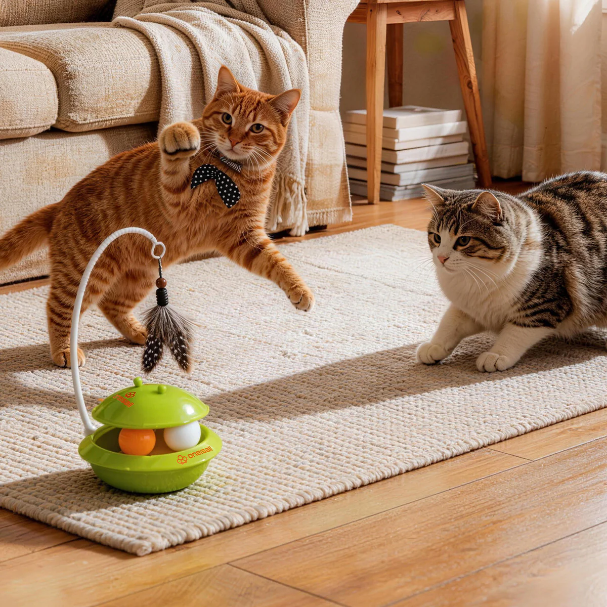 Oneisall No-Tip Wobble Cat Toy with Catnip - Image 3