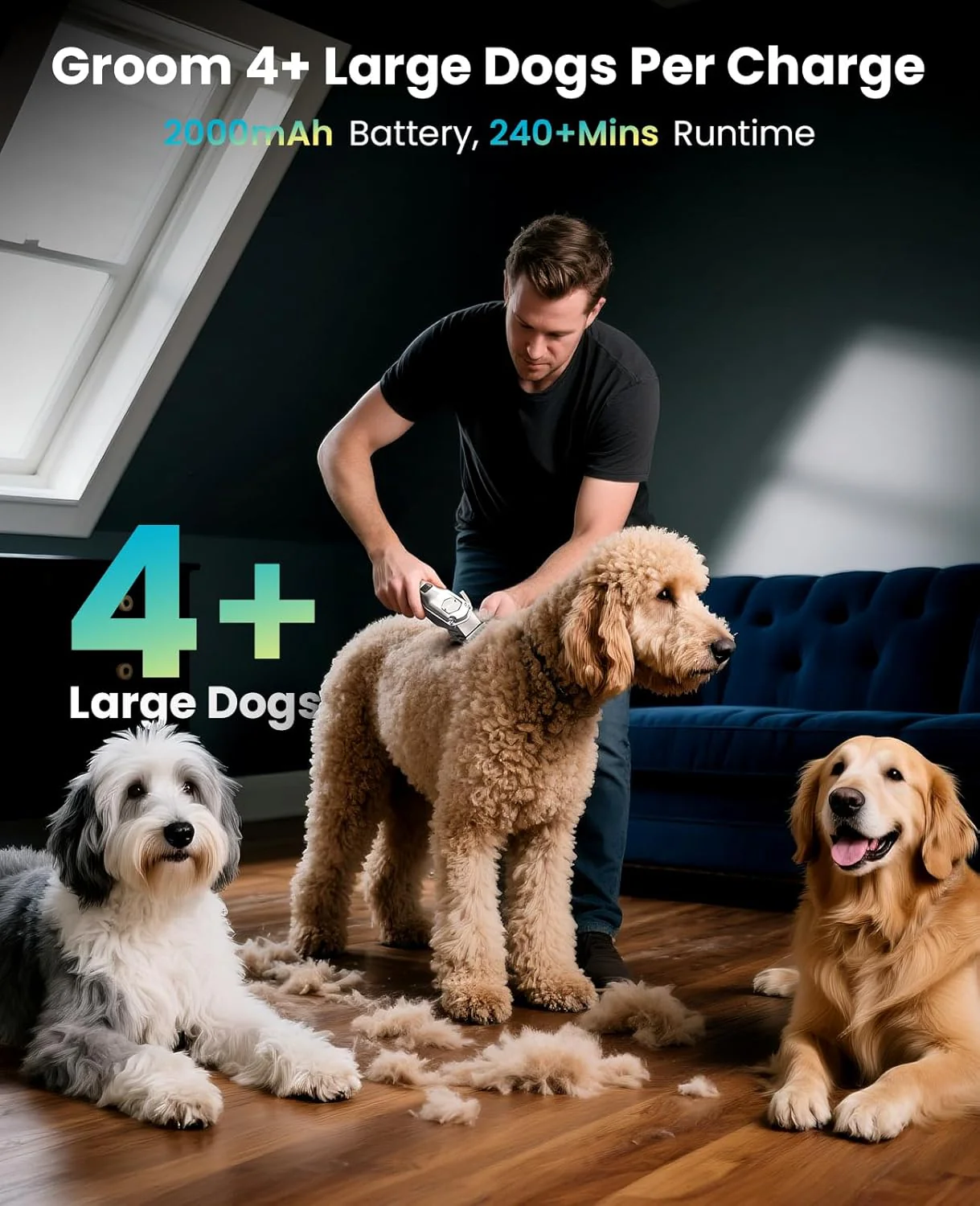 Oneisall PC15 4-in-1 Dog Clippers & Paw Trimmer Set - Image 6