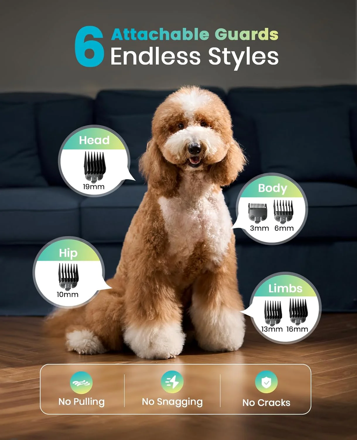 Oneisall PC18 Dog Clippers for Grooming Thick Hair - Image 4