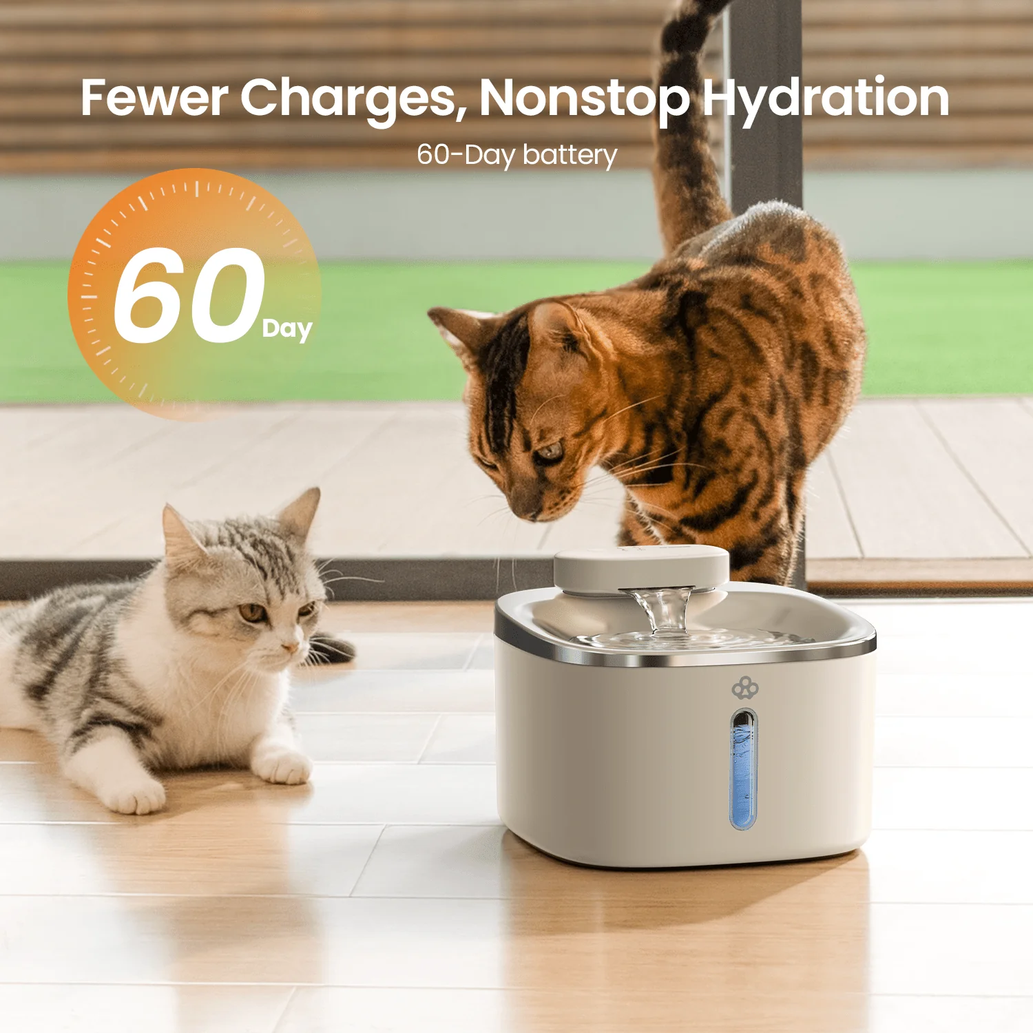 Oneisall 5L Automatic Cat Feeder Basic & 3.5L Cordless Water Fountain Set - Image 21