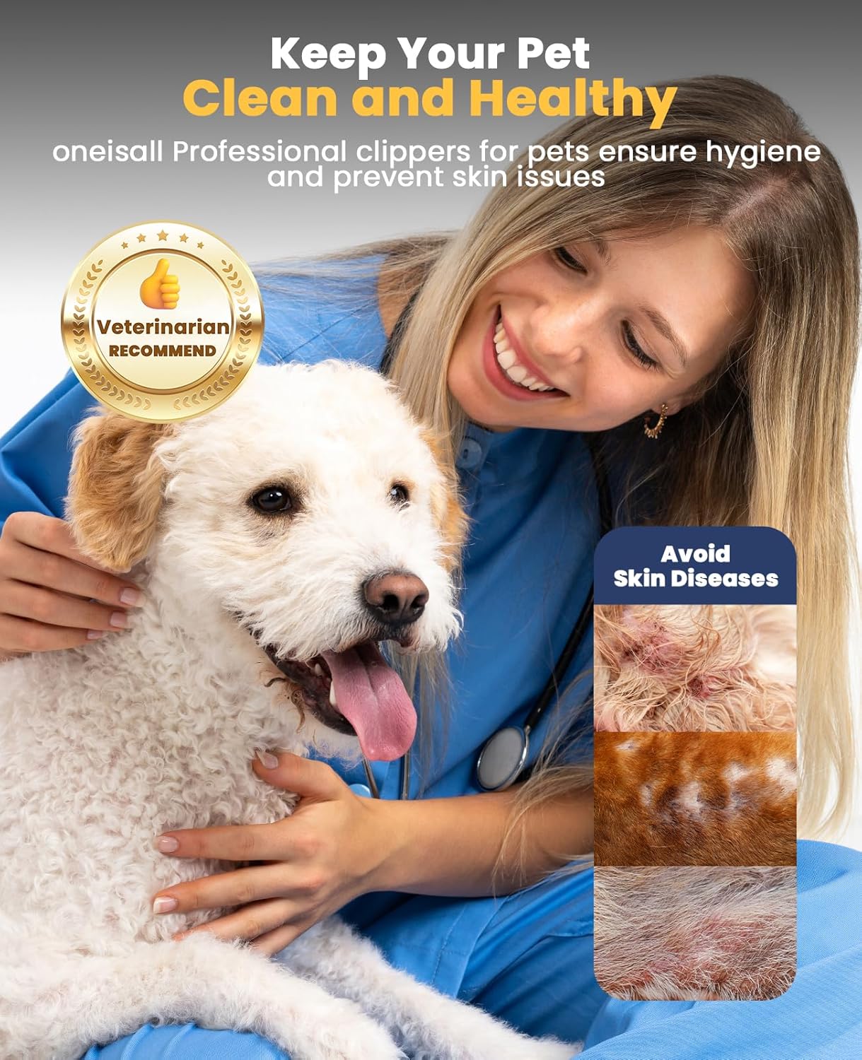 Oneisall RFC-676 Dog Clipper for Thick Coats - Image 23