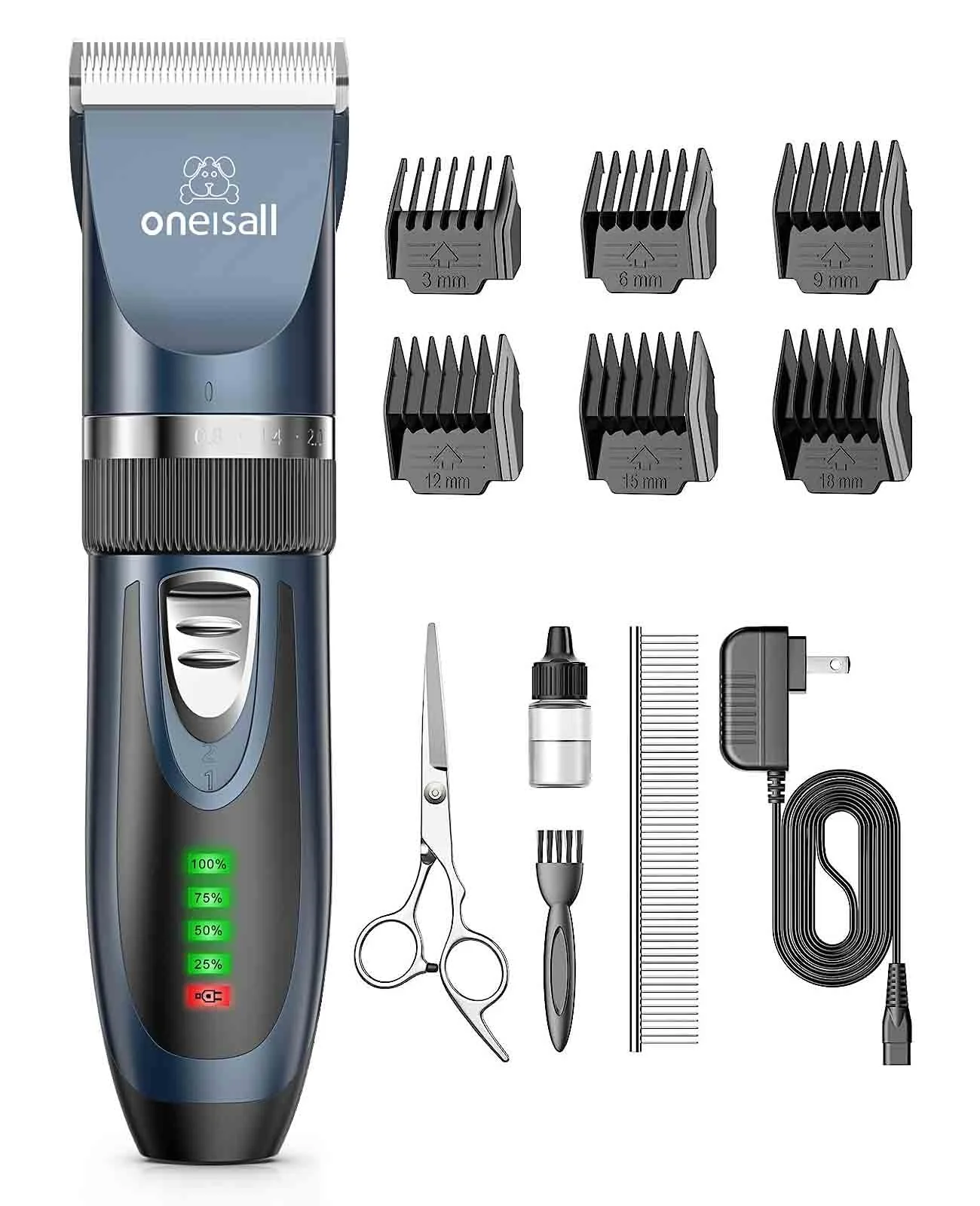 Oneisall X2 2 Speeds Dog Clipper & Dog Grooming Kit - Image 10