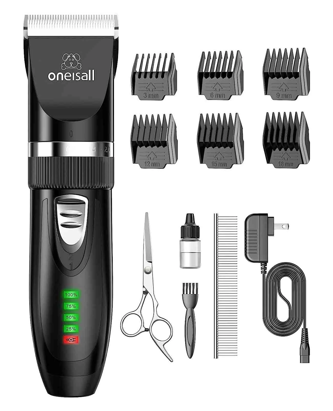 Oneisall X2 2 Speeds Dog Clipper & Dog Grooming Kit - Image 9